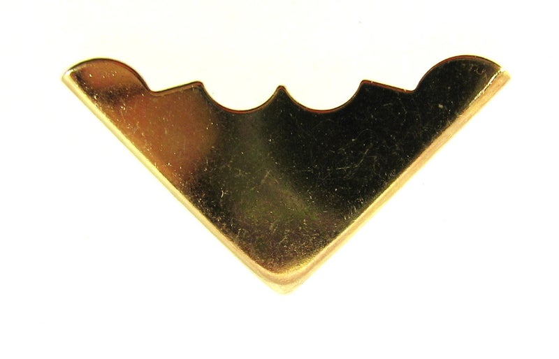 C. B. Gitty 8pcs. Decorative Brass-Plated Box Corners with Mounting Screws - Image 1